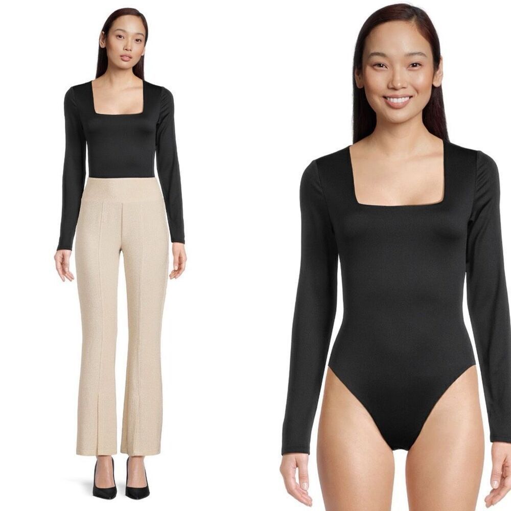 NWT Madden Black Square Neck Bodysuit Large
